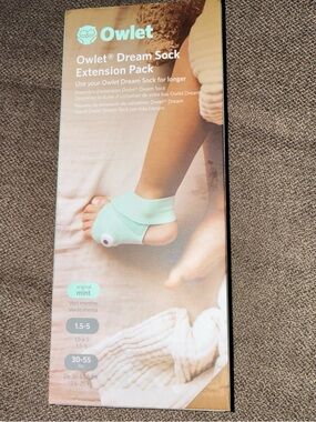 Owlet Dream Sock Extra Large Accessory Fabric Sock MINT Color, New